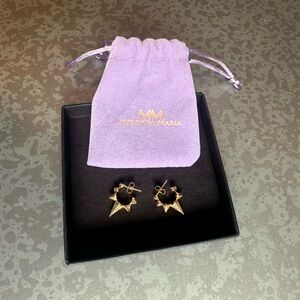 Melinda Maria Gabriella Pavé Spiked Hoops